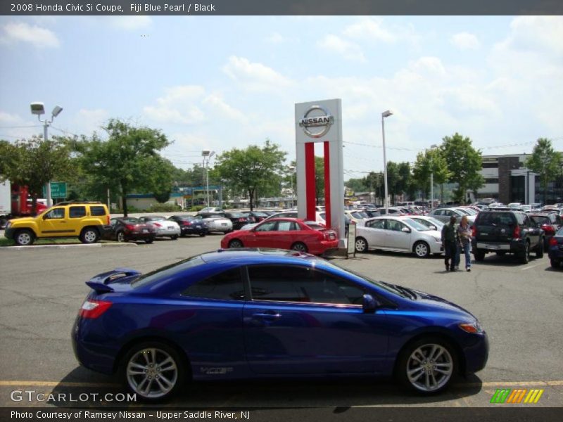 Fiji Blue Pearl / Black 2008 Honda Civic Si Coupe