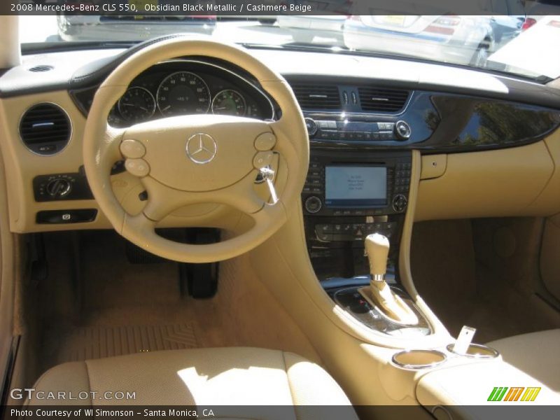 Obsidian Black Metallic / Cashmere Beige 2008 Mercedes-Benz CLS 550
