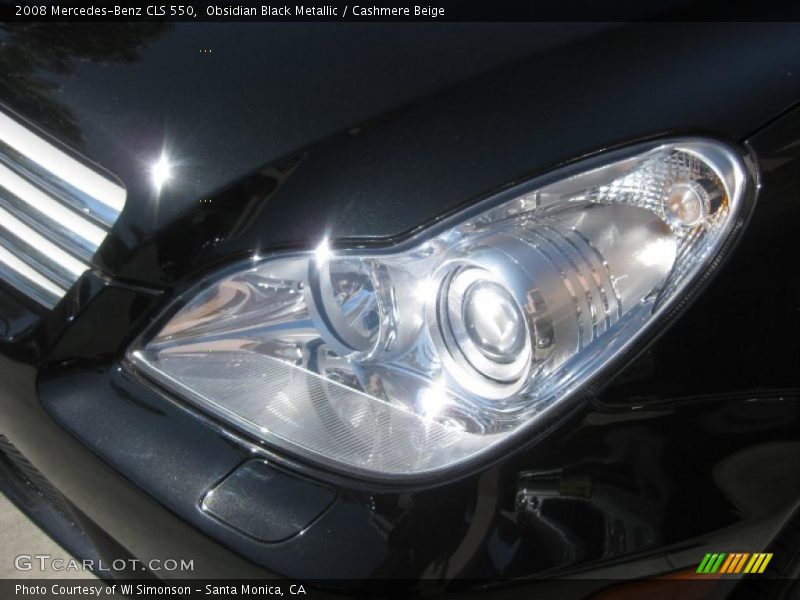 Obsidian Black Metallic / Cashmere Beige 2008 Mercedes-Benz CLS 550