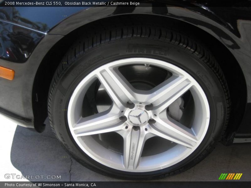 Obsidian Black Metallic / Cashmere Beige 2008 Mercedes-Benz CLS 550