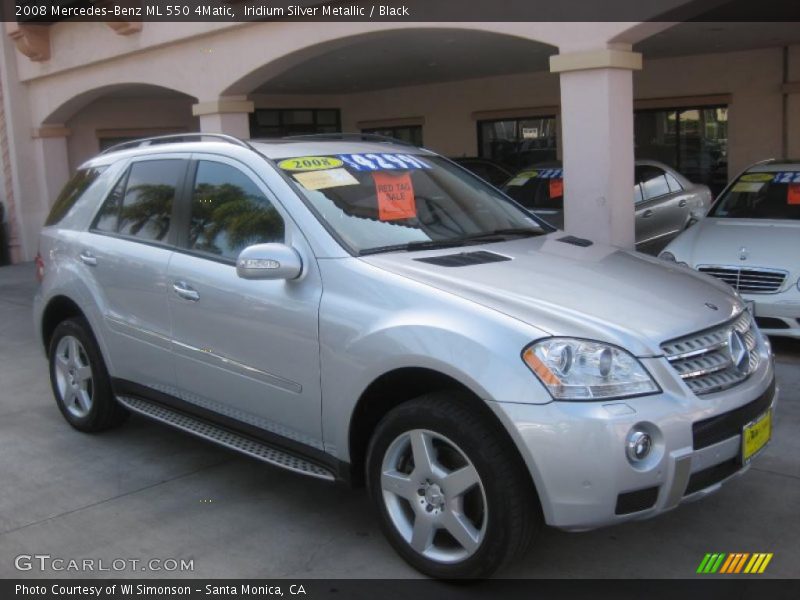 Iridium Silver Metallic / Black 2008 Mercedes-Benz ML 550 4Matic