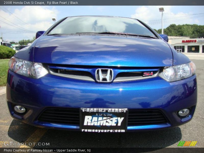Fiji Blue Pearl / Black 2008 Honda Civic Si Coupe