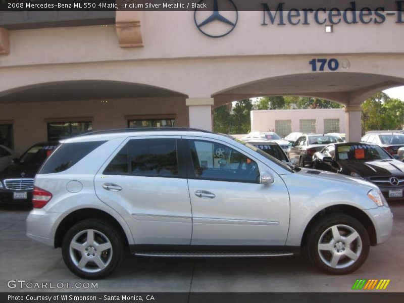 Iridium Silver Metallic / Black 2008 Mercedes-Benz ML 550 4Matic