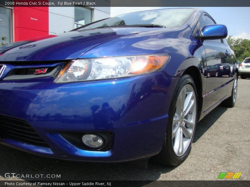 Fiji Blue Pearl / Black 2008 Honda Civic Si Coupe