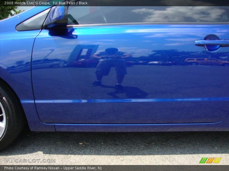 Fiji Blue Pearl / Black 2008 Honda Civic Si Coupe