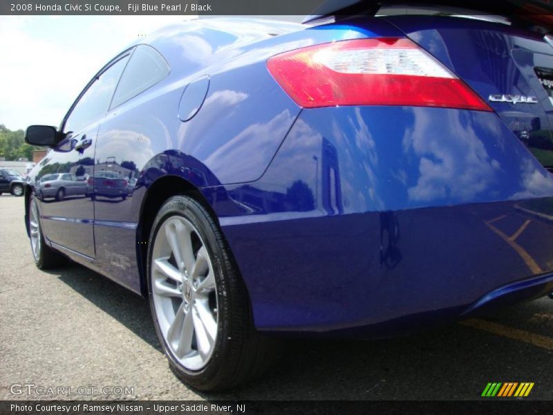Fiji Blue Pearl / Black 2008 Honda Civic Si Coupe