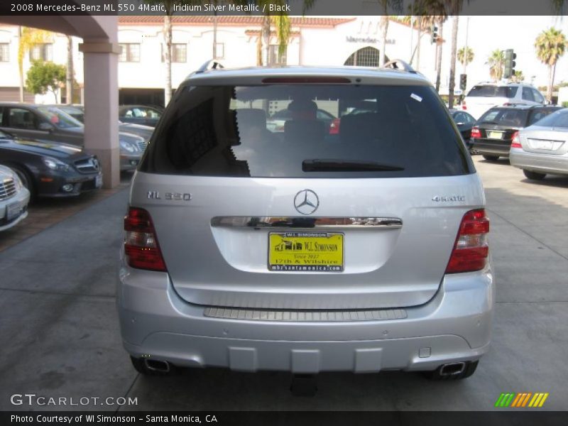 Iridium Silver Metallic / Black 2008 Mercedes-Benz ML 550 4Matic