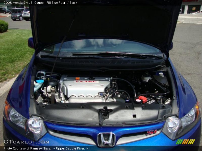 Fiji Blue Pearl / Black 2008 Honda Civic Si Coupe