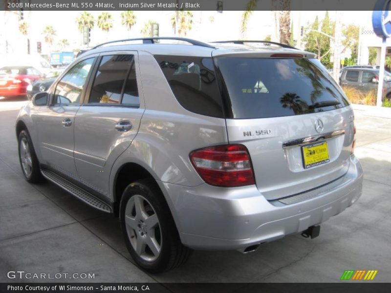 Iridium Silver Metallic / Black 2008 Mercedes-Benz ML 550 4Matic