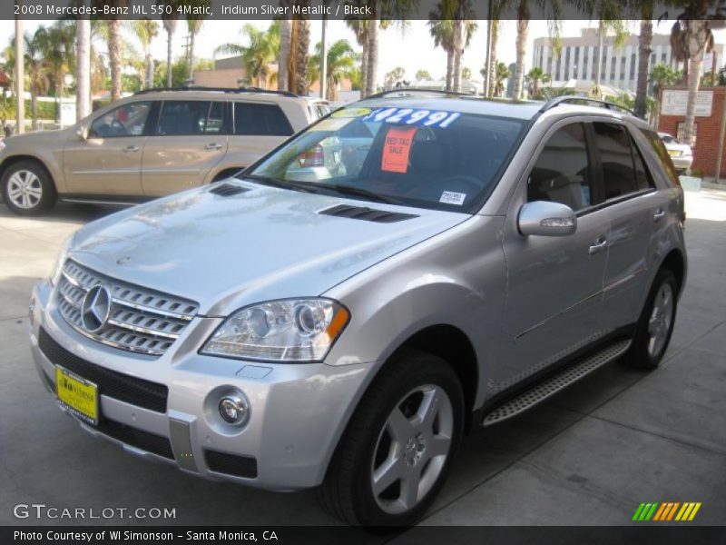 Iridium Silver Metallic / Black 2008 Mercedes-Benz ML 550 4Matic