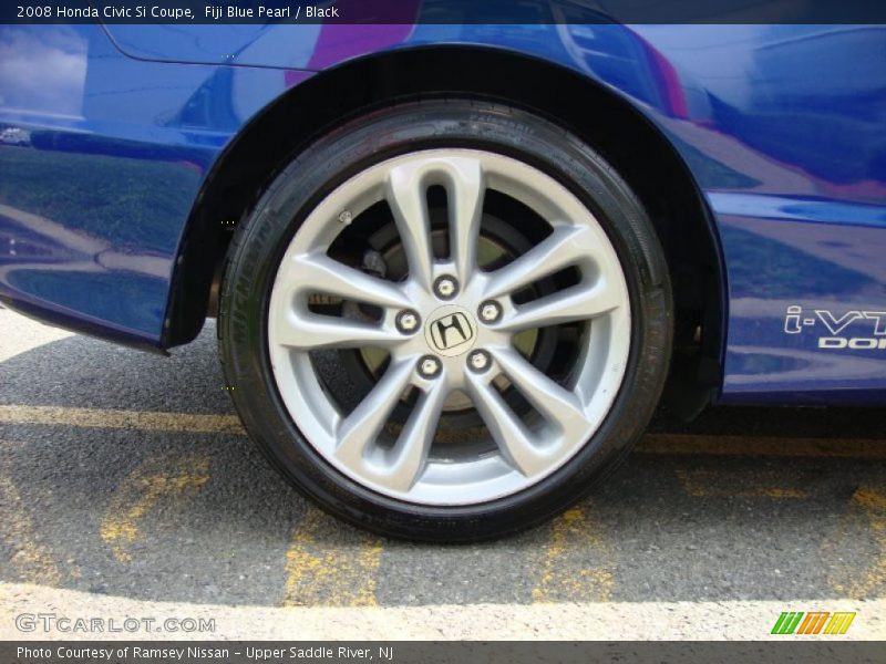 Fiji Blue Pearl / Black 2008 Honda Civic Si Coupe
