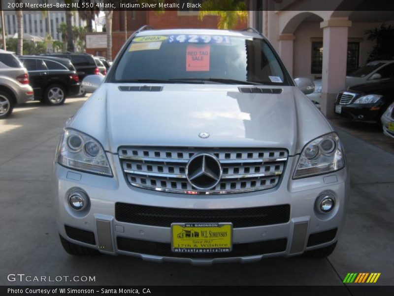 Iridium Silver Metallic / Black 2008 Mercedes-Benz ML 550 4Matic