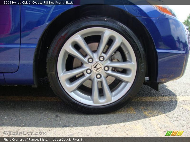 Fiji Blue Pearl / Black 2008 Honda Civic Si Coupe