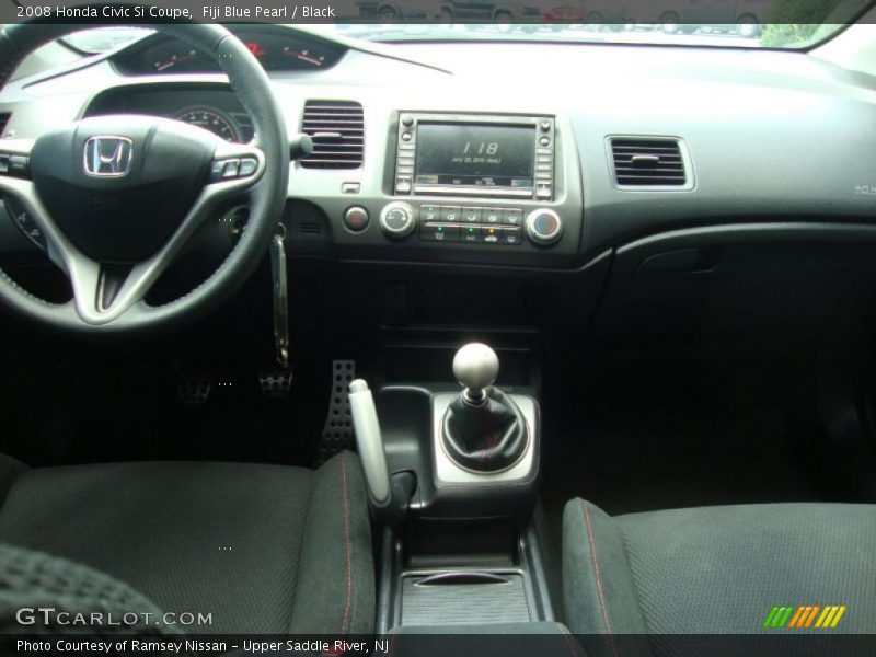 Fiji Blue Pearl / Black 2008 Honda Civic Si Coupe