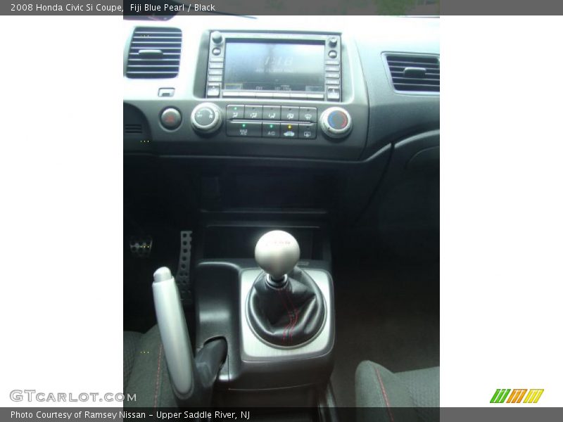 Fiji Blue Pearl / Black 2008 Honda Civic Si Coupe