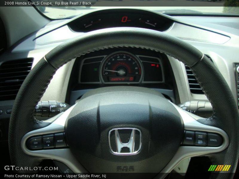 Fiji Blue Pearl / Black 2008 Honda Civic Si Coupe