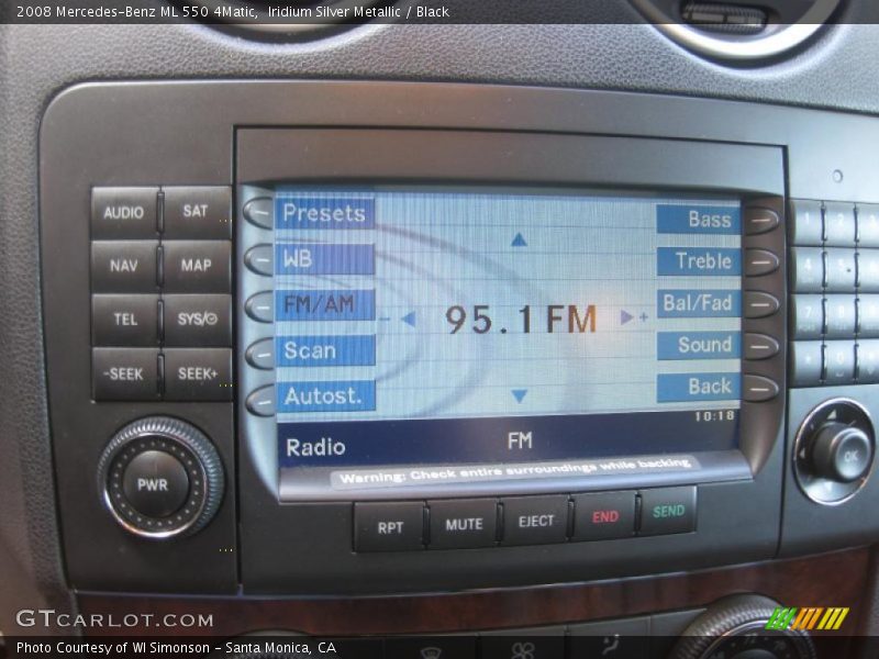 Iridium Silver Metallic / Black 2008 Mercedes-Benz ML 550 4Matic