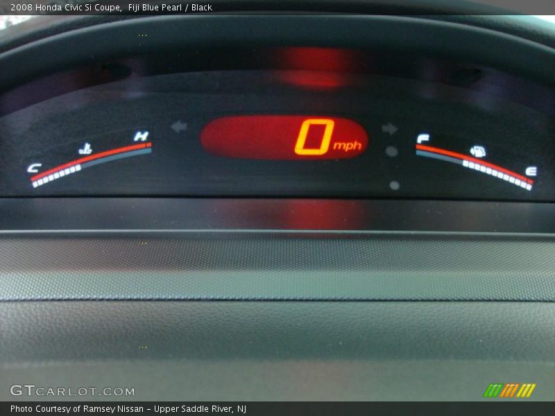 Fiji Blue Pearl / Black 2008 Honda Civic Si Coupe