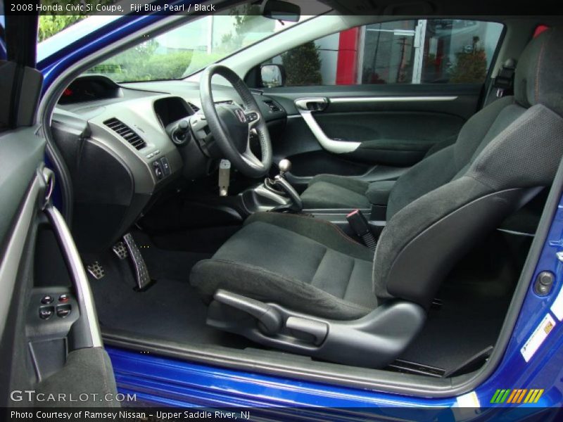 Fiji Blue Pearl / Black 2008 Honda Civic Si Coupe