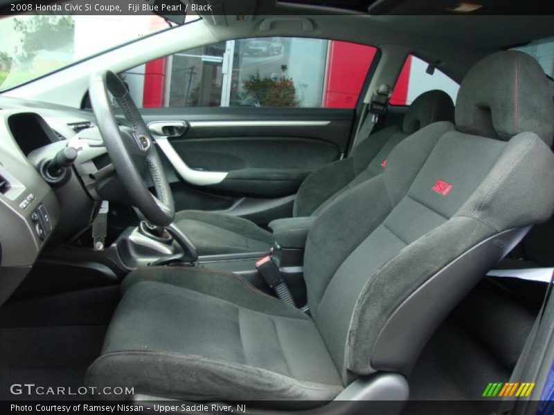 Fiji Blue Pearl / Black 2008 Honda Civic Si Coupe