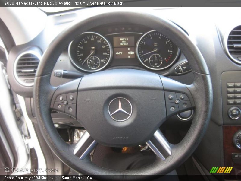 Iridium Silver Metallic / Black 2008 Mercedes-Benz ML 550 4Matic