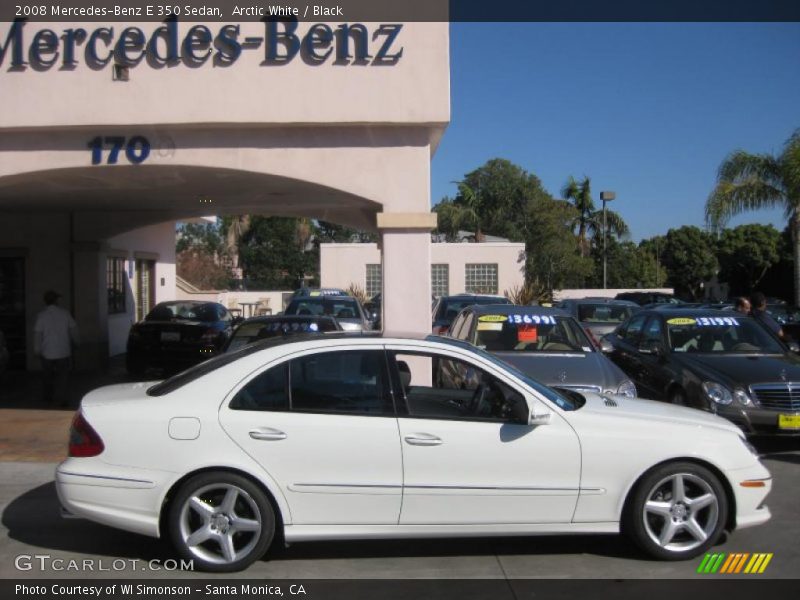 Arctic White / Black 2008 Mercedes-Benz E 350 Sedan