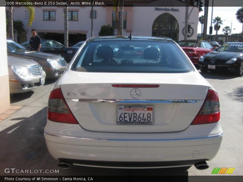 Arctic White / Black 2008 Mercedes-Benz E 350 Sedan