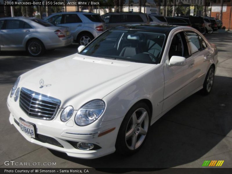 Arctic White / Black 2008 Mercedes-Benz E 350 Sedan