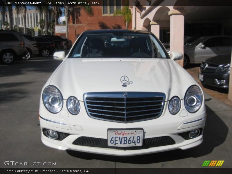 Arctic White / Black 2008 Mercedes-Benz E 350 Sedan