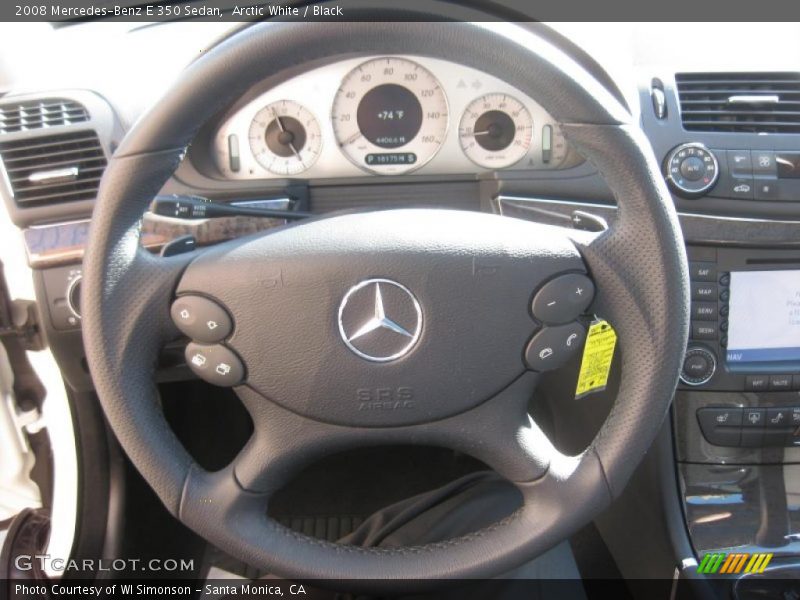 Arctic White / Black 2008 Mercedes-Benz E 350 Sedan
