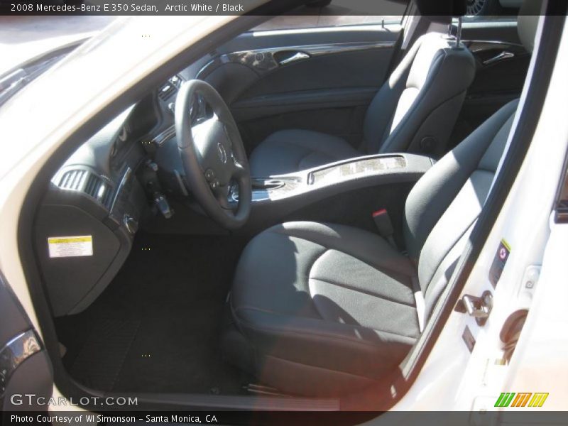Arctic White / Black 2008 Mercedes-Benz E 350 Sedan