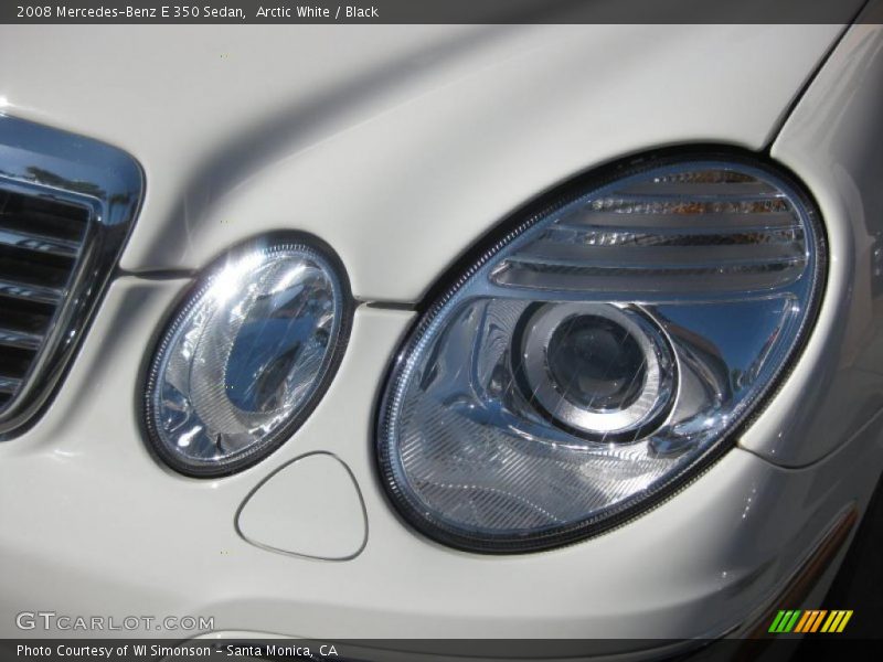 Arctic White / Black 2008 Mercedes-Benz E 350 Sedan