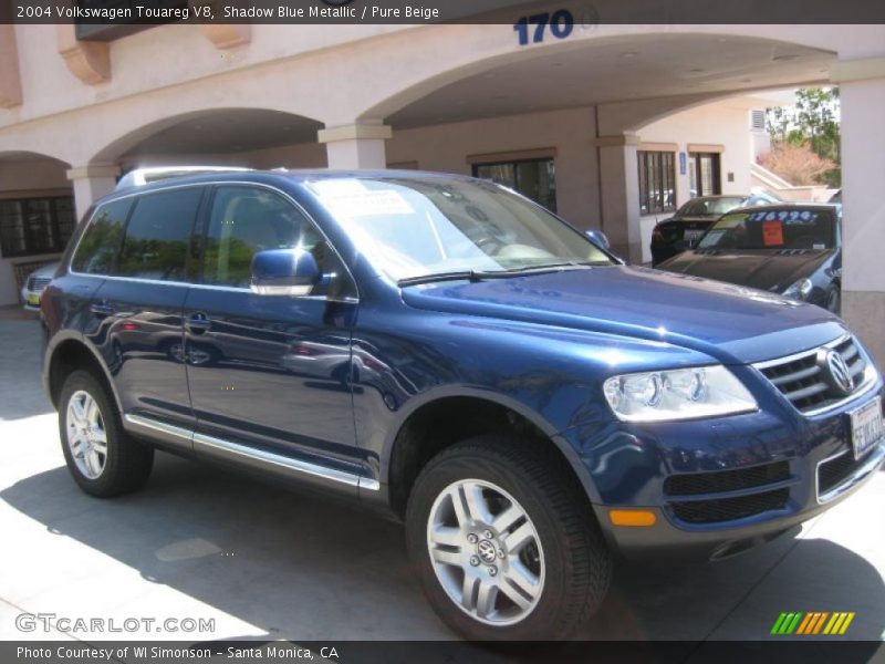 Shadow Blue Metallic / Pure Beige 2004 Volkswagen Touareg V8