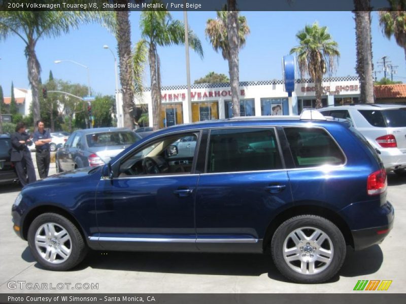 Shadow Blue Metallic / Pure Beige 2004 Volkswagen Touareg V8