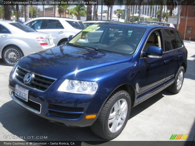 Shadow Blue Metallic / Pure Beige 2004 Volkswagen Touareg V8