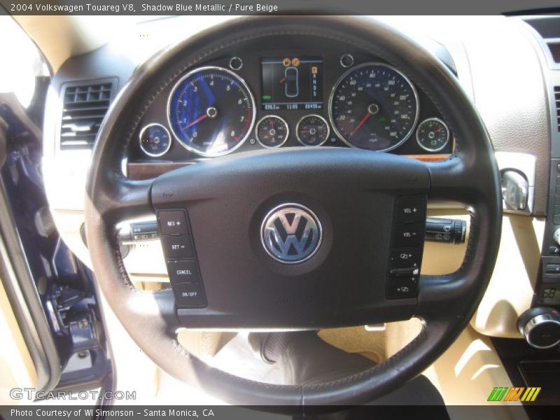 Shadow Blue Metallic / Pure Beige 2004 Volkswagen Touareg V8