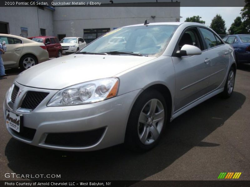 Quicksilver Metallic / Ebony 2010 Pontiac G6 Sedan