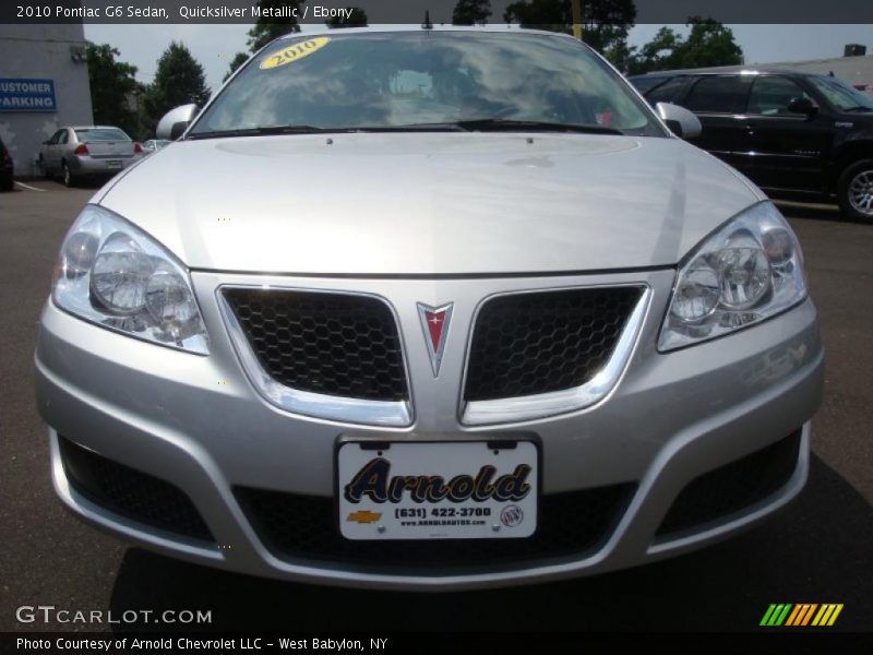 Quicksilver Metallic / Ebony 2010 Pontiac G6 Sedan