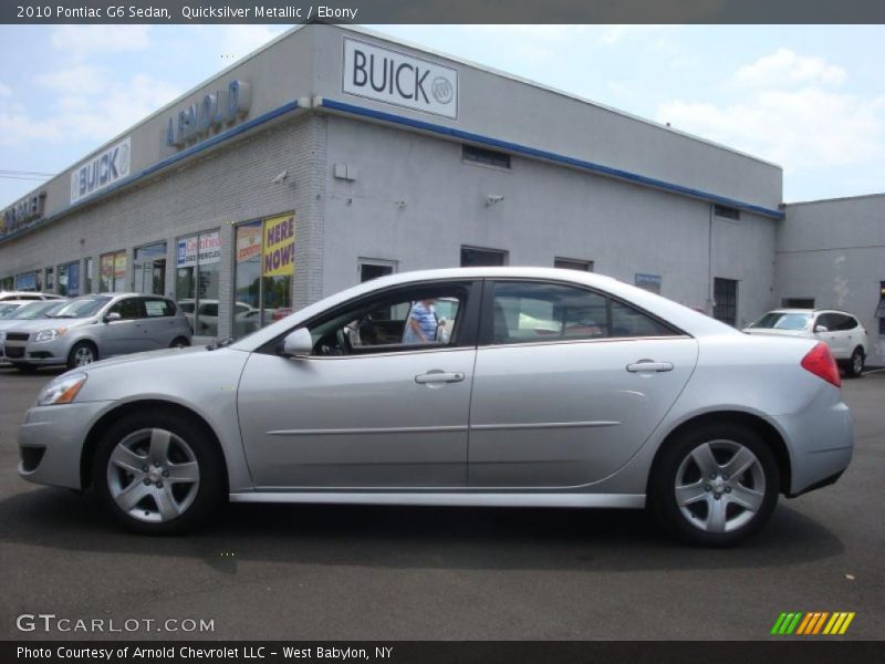 Quicksilver Metallic / Ebony 2010 Pontiac G6 Sedan