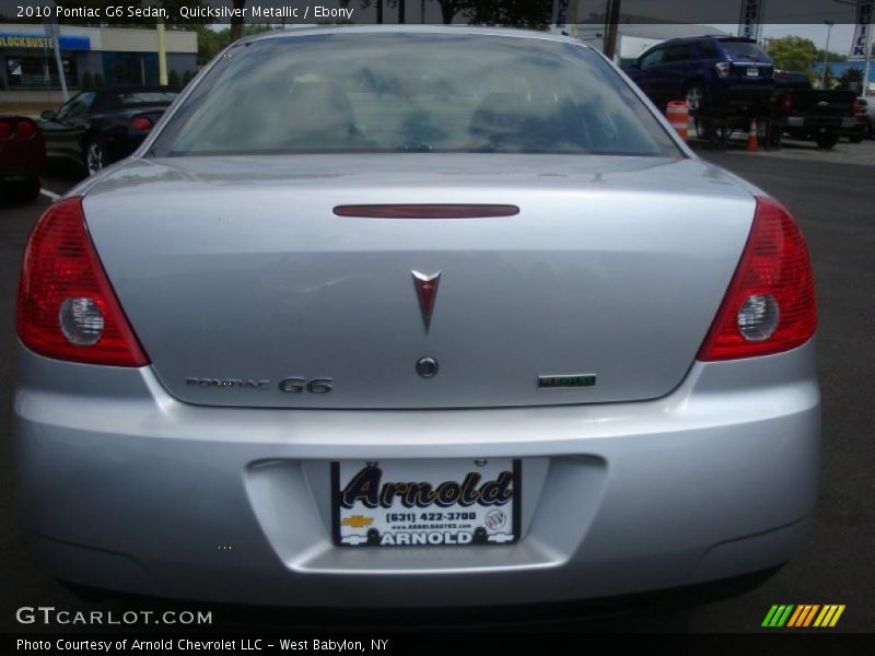 Quicksilver Metallic / Ebony 2010 Pontiac G6 Sedan