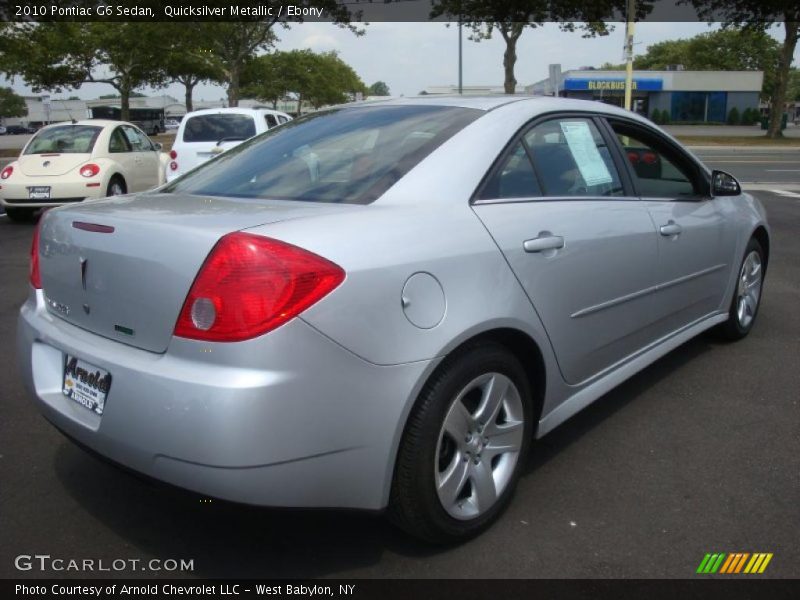 Quicksilver Metallic / Ebony 2010 Pontiac G6 Sedan