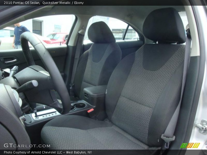 Quicksilver Metallic / Ebony 2010 Pontiac G6 Sedan