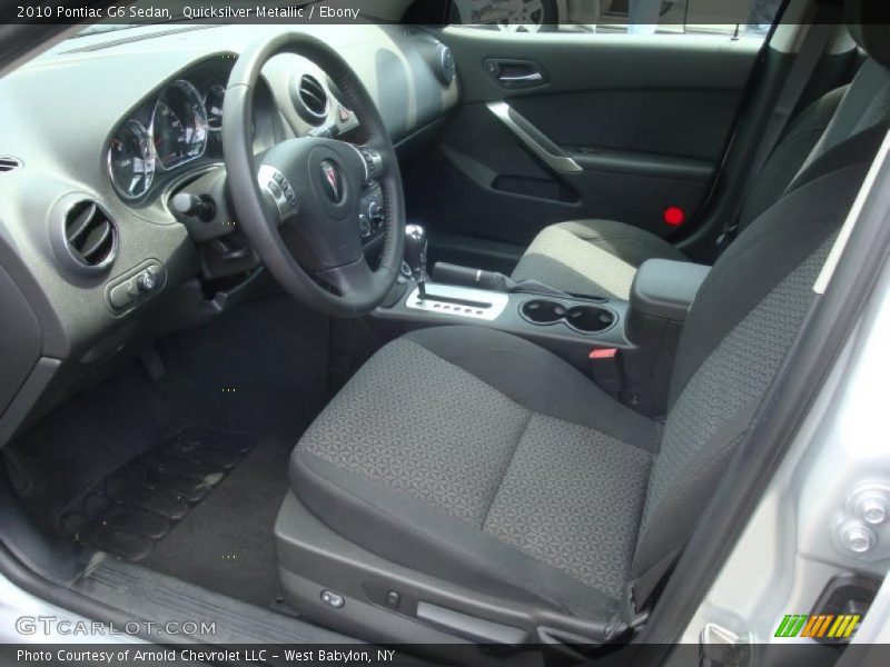 Quicksilver Metallic / Ebony 2010 Pontiac G6 Sedan