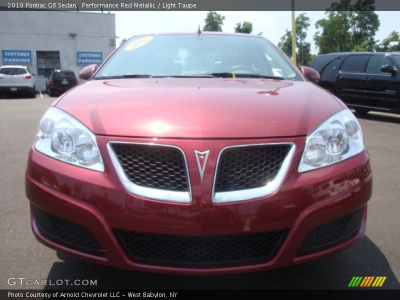 Performance Red Metallic / Light Taupe 2010 Pontiac G6 Sedan