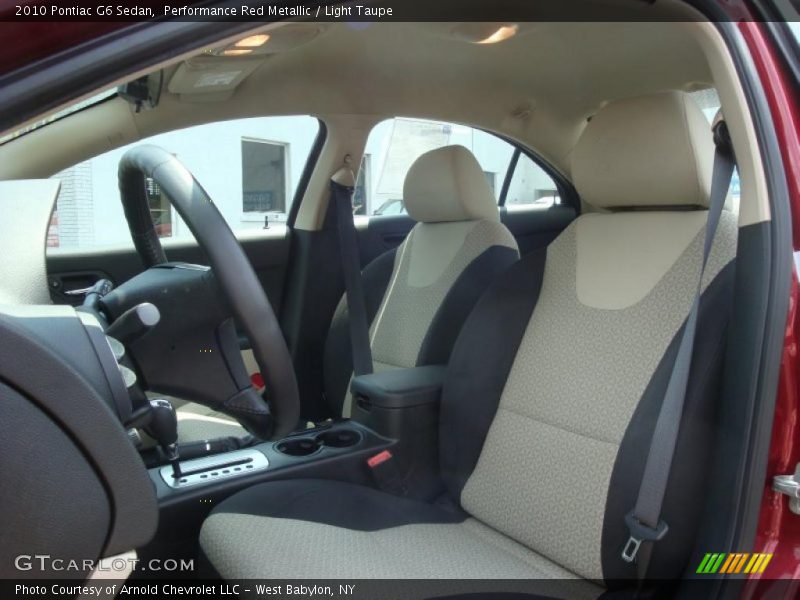 Performance Red Metallic / Light Taupe 2010 Pontiac G6 Sedan