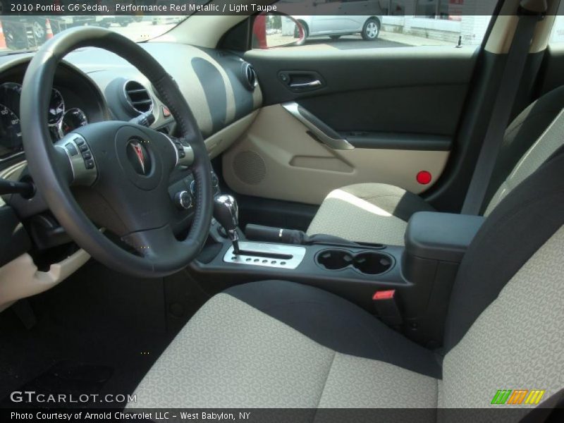 Performance Red Metallic / Light Taupe 2010 Pontiac G6 Sedan