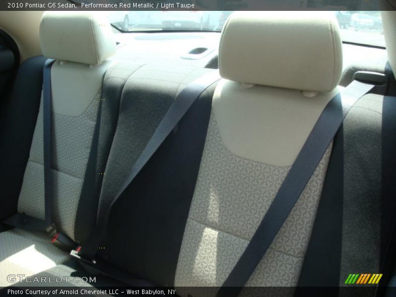 Performance Red Metallic / Light Taupe 2010 Pontiac G6 Sedan