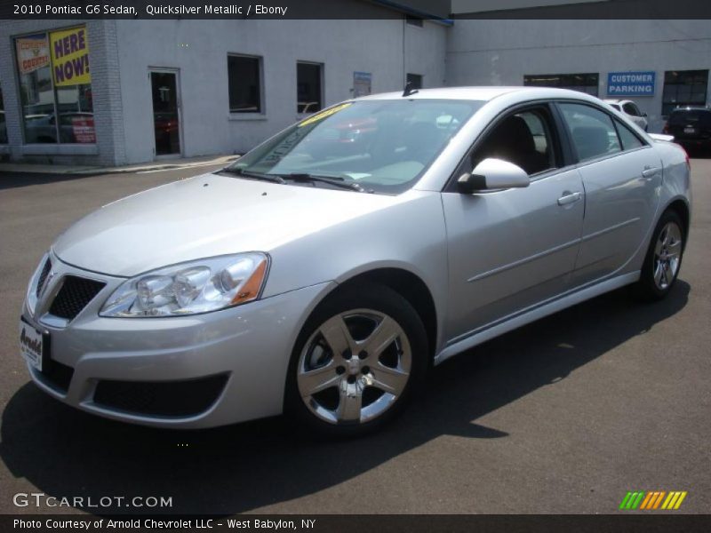 Quicksilver Metallic / Ebony 2010 Pontiac G6 Sedan