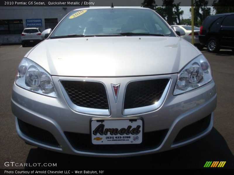 Quicksilver Metallic / Ebony 2010 Pontiac G6 Sedan