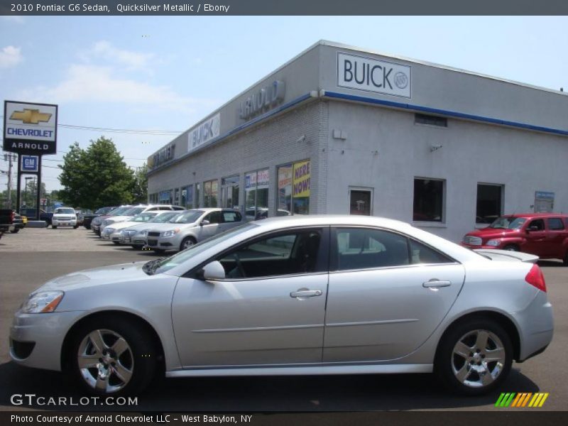 Quicksilver Metallic / Ebony 2010 Pontiac G6 Sedan